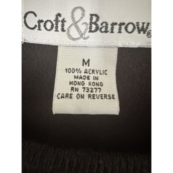 Croft Barrow Cardigan Sweater Set Women’s Size Medium Embroidered Roses Floral - Picture 3 of 6
